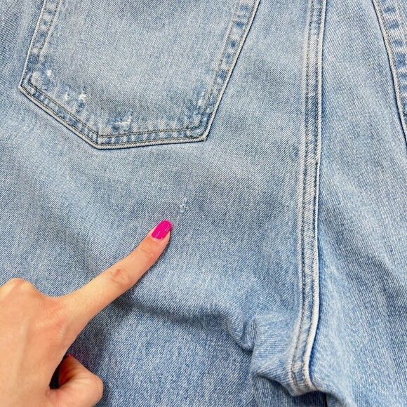 Abercrombie & Fitch The Dad High Rise Crossover Button Fly Jeans Size 33 - Picture 8 of 9